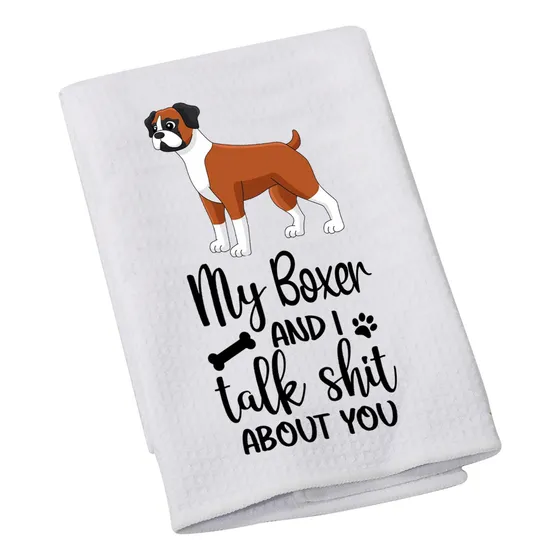 Levlo Boxer Lovers Gift My And I Talk Shit About You Toalla