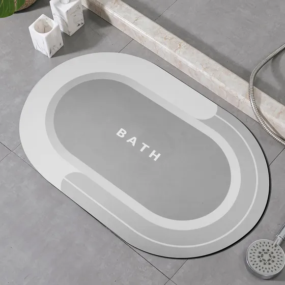 Tapete Ovalado Goma Para Baño Secado Rapido Superabsorbente