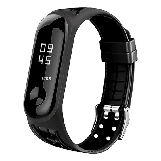 Malla Smart Band Para Xiaomi Mi Band 3 4 5 6 Sport Cocodrilo Color Negro Otec | Cuotas sin interés