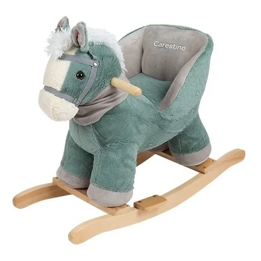 Mecedor De Peluche Carestino Caballo Verde Agua