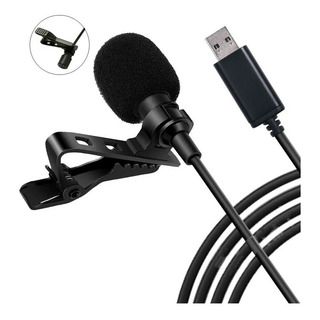 Micrófono Usb Solapa Lavalier Para Mac Pc Laptop Computadora Micrófono Usb Solapa Lavalier Para Mac Pc Laptop Computadora