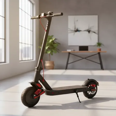 Patinete Elétrico Adulto 350w 32km Dobrável Freio A Disco Preto