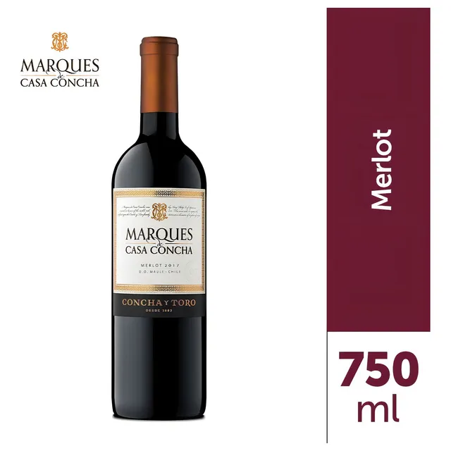 Vino Tinto Chileno Marqués de Casa Concha Merlot 750ml