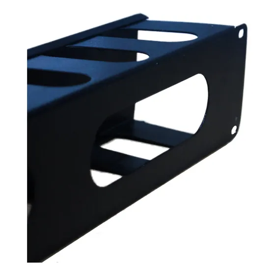 Organizador De Cables Horizontal 2u Color Negro Metalnet