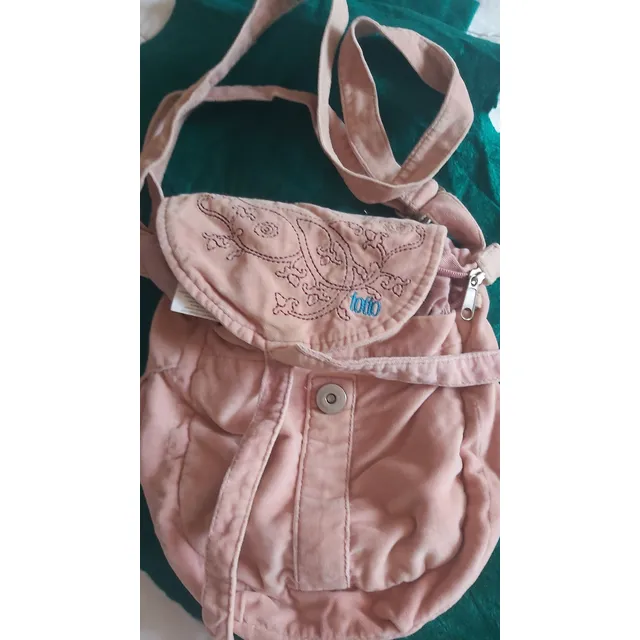 Cartera Bolso Juvenil Tela Gamuza Totto Casi Nueva