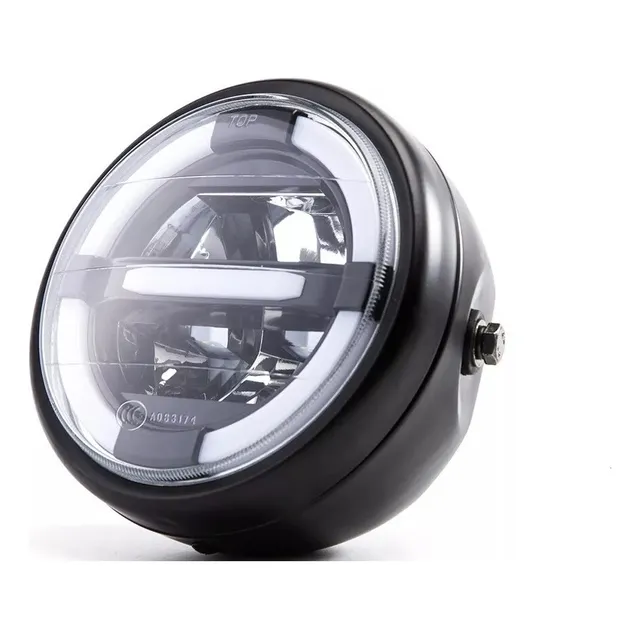 Faro Delantero Optica Moto Premium Led Drl Giros 6.5 Pem 