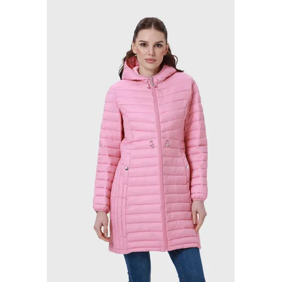 Parka Mujer Modelo Largo Rosado