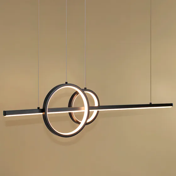 Pendente Led Linear Preto 90cm Pd2011