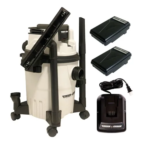 Aspiradora Inalámbrica Seco-húmedo 15 L Con Dos Baterias Bw Color Blanco