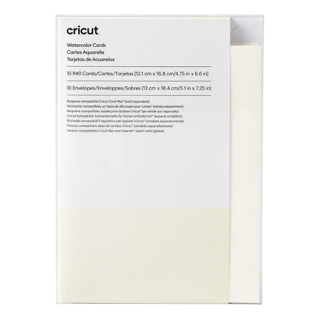 Cricut | Tarjetas Y Sobres Para Acuarelas | R40 | 10 Unid