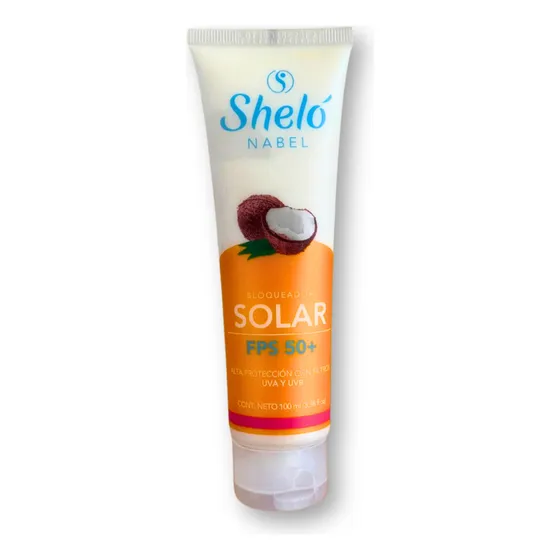 Protector Solar Sheló Fps 50+ Bloqueador Rayos Uv Natural
