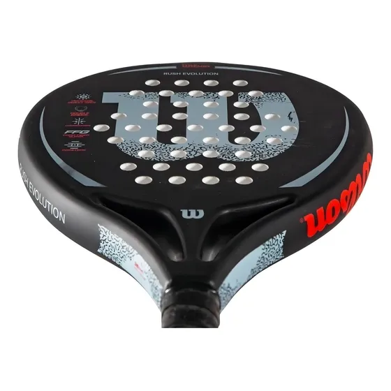 Paletas De Paddle Wilson Rush Evolution Color Negro/Gris