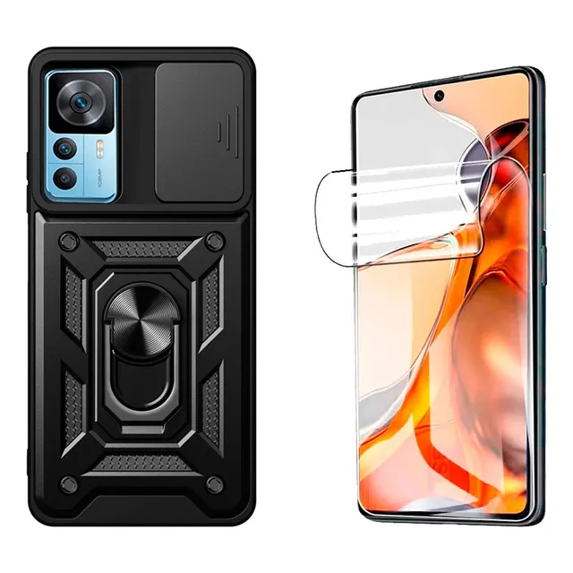 Funda Estuche Carcasa Con Anillo Anti Choque Reforzado Case Protector Pantalla Hidrogel