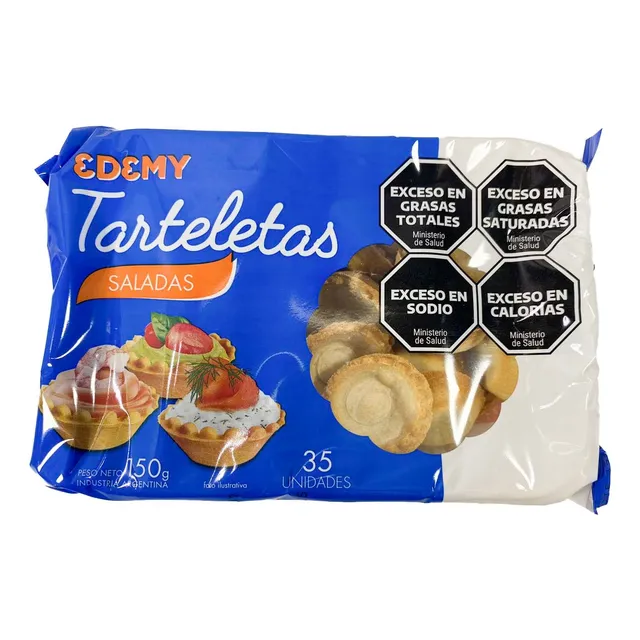 Tarteletas Saladas X 150g 35 Unid Cotillon Sergio Once 
