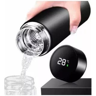 Garrafa Térmica 500ml Inteligente Em Aço Inox Cor Preta Garrafa Térmica 500ml Inteligente Em Aço Inox Cor Preta