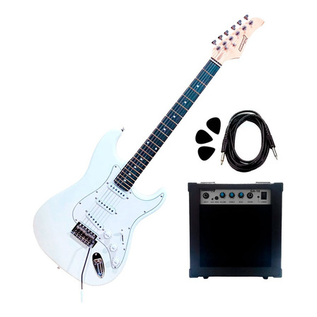 Guitarra Eléctrica Stratocaster + Amplificador + Cable Guitarra Eléctrica Stratocaster + Amplificador + Cable