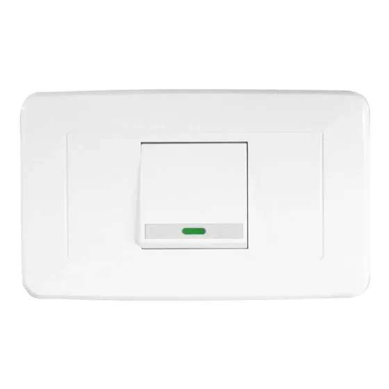 Linea Bk Blanca Incrustar Swiche Sencillo Conmutable 110-220