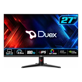 Monitor Gamer Duex Pro Ultra Flick com tela de 27" 180Hz resolução Quad HD