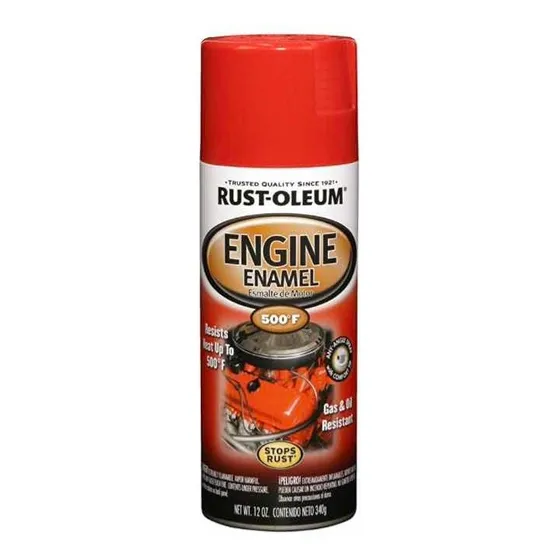 Pintura Alta Temperatura Resistente Gasolina Y Aceite Rojo