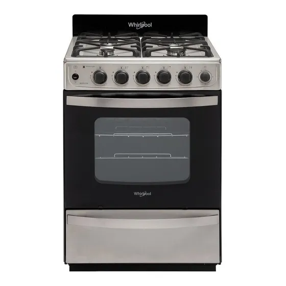 Cocina Whirlpool Wfx57di Multigas 4 Hornallas Acero Inox