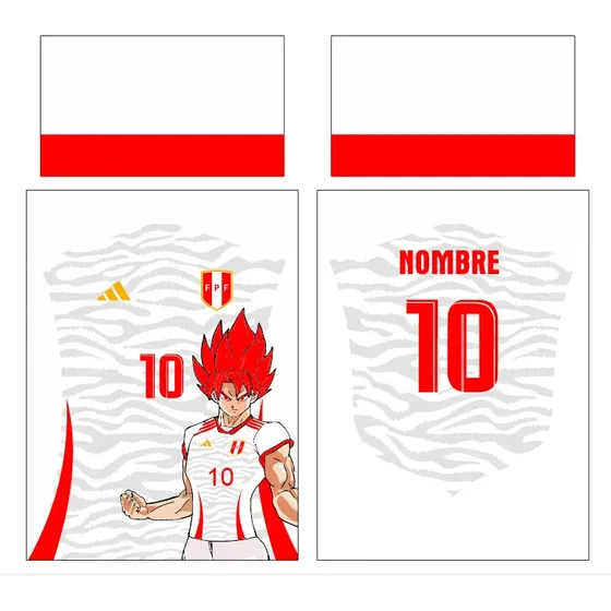 Diseño Vector Camiseta De Fútbol Gokú Rojo Pdf Y Cdr
