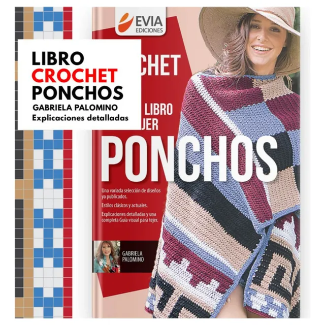 Libro Para Tejer Crochet Ponchos - 19 Diseños