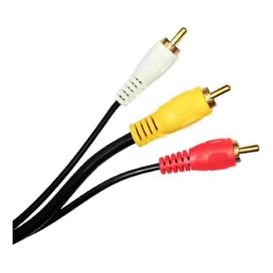 Cable Rca A Rca 3 X 3 De 10 Metros Amarillo - Rojo Y Blanco