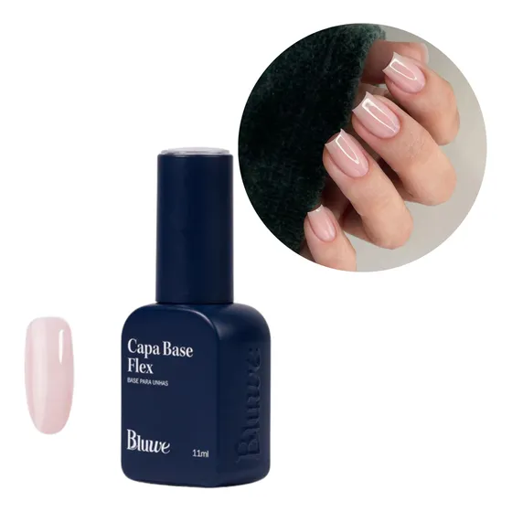Gel Lara Machado Capa Base Flex Natural Pink Bluwe 10ml Nfe-