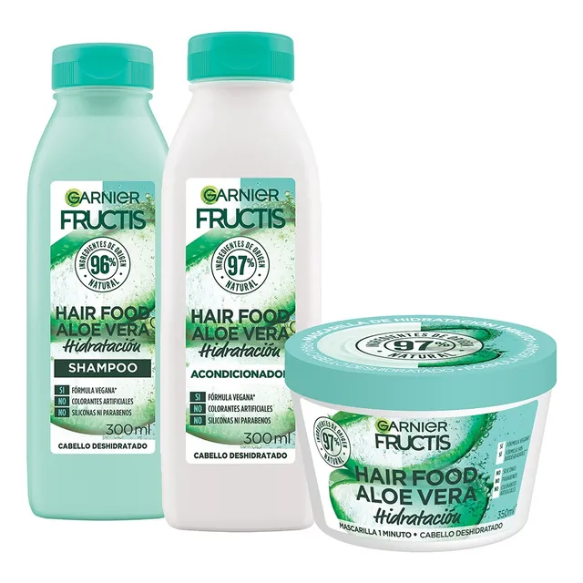 Kit Garnier Fructis Hair Food Aloe Vera Rutina pelo deshidratado