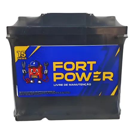 Bateria Fort Power 50ah - Sem Troca - Spin Onix Strada Sp Direito