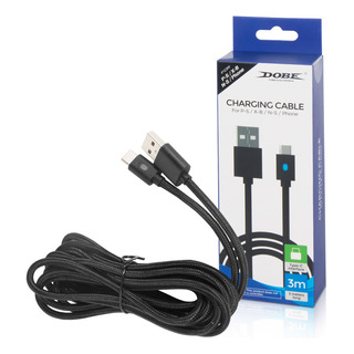 Cable Carga Datos Ps5 / Xbox / Switch / Pc / Movil Usb C 3 M Cable Carga Datos Ps5 / Xbox / Switch / Pc / Movil Usb C 3 M