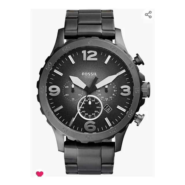 Reloj Fossil Nate Gris Carbon, Metal