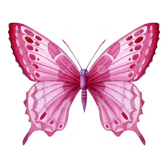 Mariposas Comestibles Fuccias Varios Modelos Y Medidas 20u