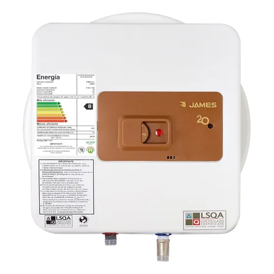 Calefon Termotanque James Cobre 20 Lts Envío Gratis