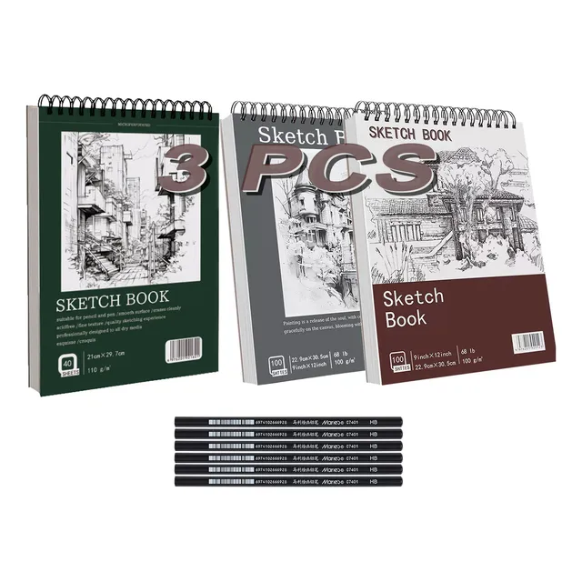 Uaderno A4+ De Boceto Y Dibujo 480 Páginas Blank Sketchbook