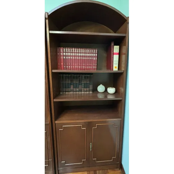 Modular Macizo De Cedro Tipo Biblioteca Con Cajones