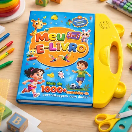 Livro Interativo Infantil Bilingue Som E Toque Para Criança