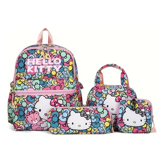 Kit Maletas Escolares Hello Kitty Colegio Niña Mochila Bolso