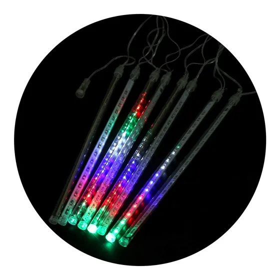 Tubos Led Lluvia De Meteoritos Cascada Luces Automatico