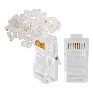 Plug Conector Rj45 Para Cable Red Utp Cat 5e 100 Piezas Plug Conector Rj45 Para Cable Red Utp Cat 5e 100 Piezas