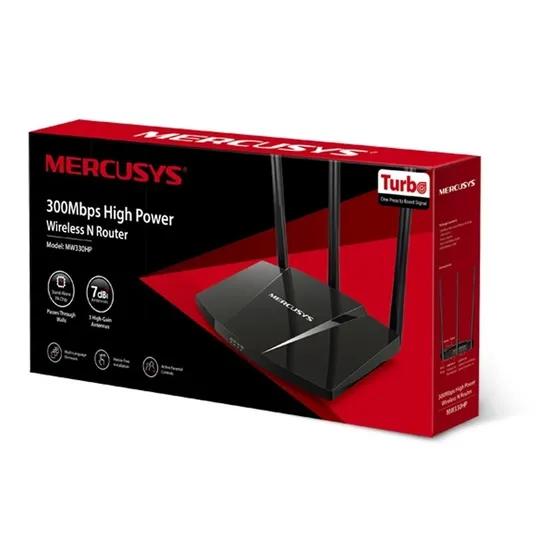 Router Wifi Rompemuros Mercusys Mw330hp 300mbps 3 Antenas.