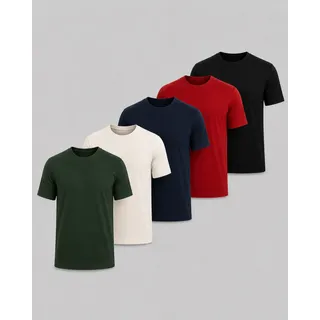 Kit 5 Camiseta Basica Masculina Qualidade + Preço Imbatível Sortidas Sem Estampa G Liso