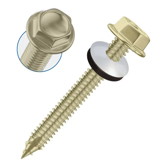 Tornillo Autoperforante Hexagonal Aguja Techo 14x1 X100