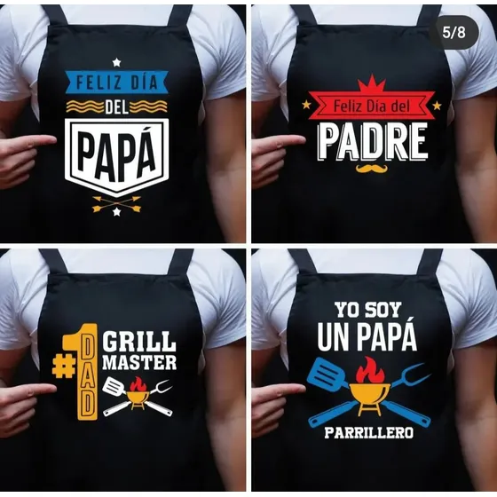 Delantal Día Del Padre Con El Frase Que Desees