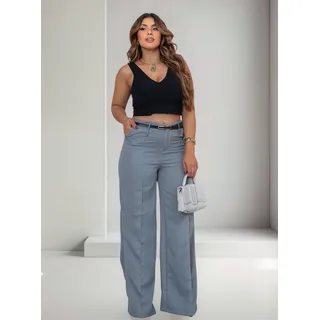 Calça Feminina Pantalona Com Cinto E Bolsos Envio Rapido Calça Feminina Pantalona Com Cinto E Bolsos Envio Rapido