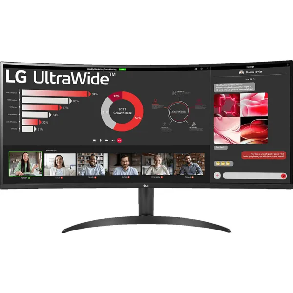 Monitor 34  LG Ultrawide Curvo 100hz Wqhd Hdr10 34wr50qc-b