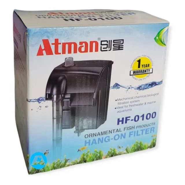 Filtro Atman Hf 100 Mochila Cascada 100 L/hora Acuario Aiken
