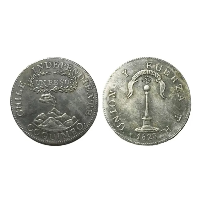 Moneda Chilena 1 Peso Coquimbo 1828 Reproducción, Colección