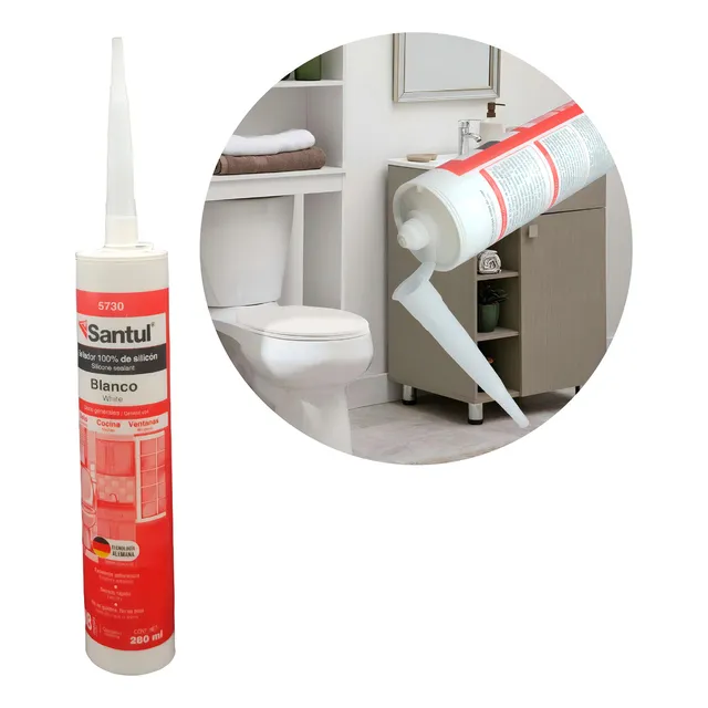 Sellador Silicon Blanco Multiusos Secado Rápido 280ml T4582