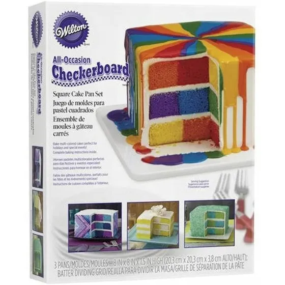 Molde De Ajedrez, Wilton Checkerboard Cake Pan Set